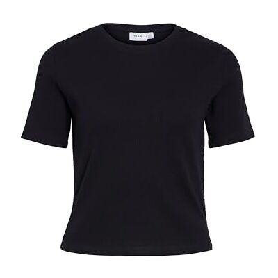 Vila Visola S/S T-shirt – Noos, Svart skönhet, L Vila Visola S/S T-shirt – Noos, Svart skönhet, L