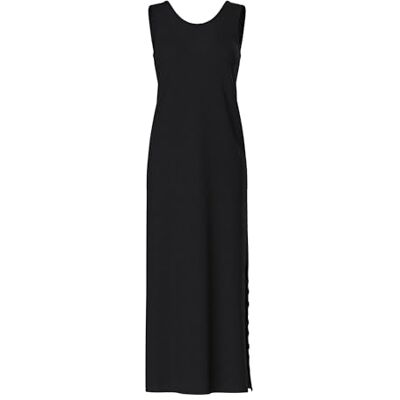PIECES Pcflora Sl Maxi Dress Bc, svart, L PIECES Pcflora Sl Maxi Dress Bc, svart, L