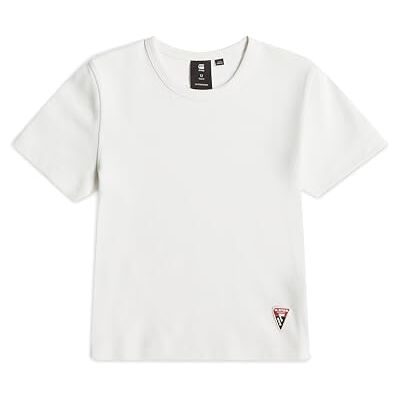 G-STAR flickor s Slim Crop T-shirt, Vit (Buff D25561-01-1358), 12 år G-STAR flickor s Slim Crop T-shirt, Vit (Buff D25561-01-1358), 12 år