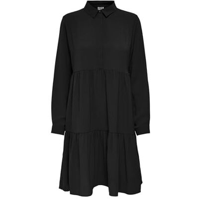 JDY piper L/S skjorta klänning WVN Noos klänning, svart, 34 JDY piper L/S skjorta klänning WVN Noos klänning, svart, 34