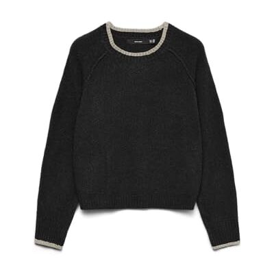 VERO MODA O-Neck Pullover Vmaquarius Ls Raglan tröja med rund hals BF, svart, M dam, svart, M VERO MODA O-Neck Pullover Vmaquarius Ls Raglan tröja med rund hals BF, svart, M dam, svart, M