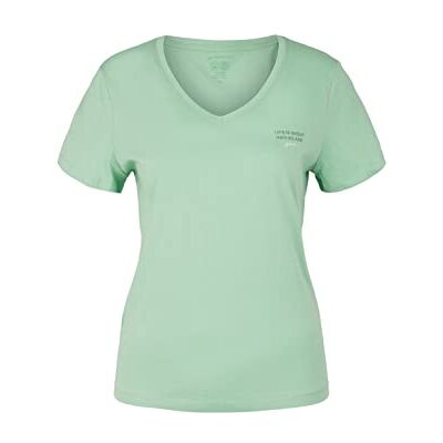 TOM TAILOR Damer T-shirt 1035853, 31034 Okra Green, XL TOM TAILOR Damer T-shirt 1035853, 31034 Okra Green, XL