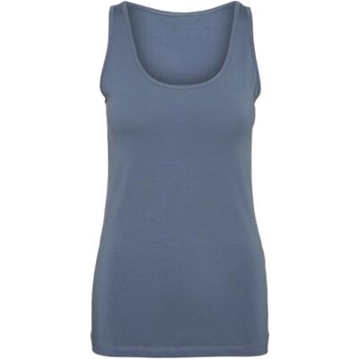 VERO MODA Vmlulu Long Tank Top JRS Ga Noos, Kina blå, L VERO MODA Vmlulu Long Tank Top JRS Ga Noos, Kina blå, L
