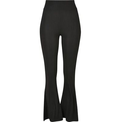 Urban Classics Dam dam hög midja ribbade leggings yogabyxor svart, M, svart, M Urban Classics Dam dam hög midja ribbade leggings yogabyxor svart, M, svart, M