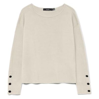 VERO MODA Vmgold Ls Boatneck tröja, Björk, XS VERO MODA Vmgold Ls Boatneck tröja, Björk, XS