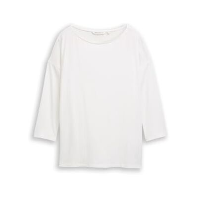 TOM TAILOR Denim T-shirt för kvinnor, 10332 – Benvit, L TOM TAILOR Denim T-shirt för kvinnor, 10332 – Benvit, L