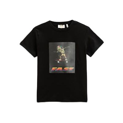 Koton Holografisk tryckt kortärmad crew neck T-shirt, Svart (999), 6-7 år Koton Holografisk tryckt kortärmad crew neck T-shirt, Svart (999), 6-7 år