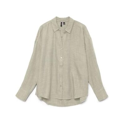 VERO MODA damskjorta VMMELANEY skjorta, Övercast 1, S VERO MODA damskjorta VMMELANEY skjorta, Övercast 1, S