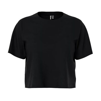 PIECES Dam Pcsara Ss Short Tee Noos T-shirt, svart, L PIECES Dam Pcsara Ss Short Tee Noos T-shirt, svart, L