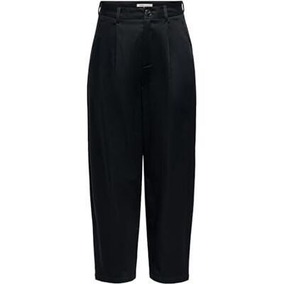 ONLY Onlcasil HW Barrel Chino Pant CC Pnt, Svart, (S) W x 32L Dam, Svart, (S) W x 32L ONLY Onlcasil HW Barrel Chino Pant CC Pnt, Svart, (S) W x 32L Dam, Svart, (S) W x 32L