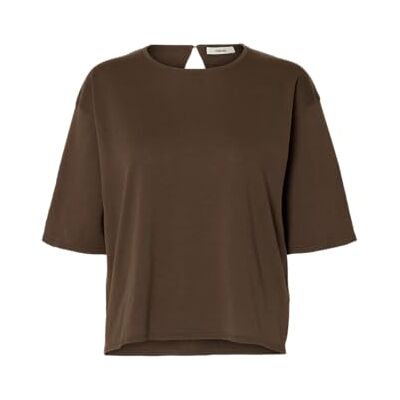 SELECTED WOMEN Selected kvinnor Slftoledo 2/4 stickad O-hals Noos, Chokladchip, XL SELECTED WOMEN Selected kvinnor Slftoledo 2/4 stickad O-hals Noos, Chokladchip, XL