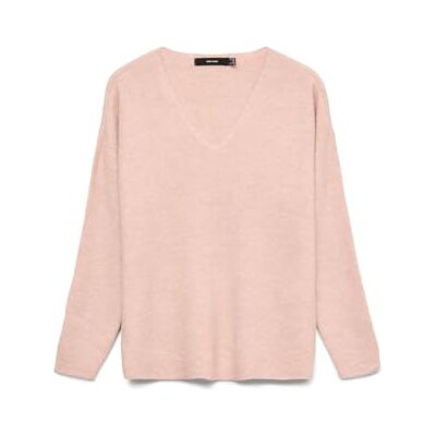 VERO MODA Stickad damtröja VMCREWLEFILE tröja, Sepia ros, XL VERO MODA Stickad damtröja VMCREWLEFILE tröja, Sepia ros, XL