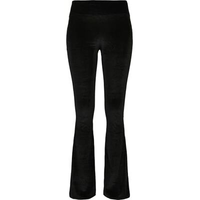 Urban Classics Ladies High Waist Velvet Boot Cut Leggings Kvinnor Leggings Petrol Basics, Streetwear, svart, M Urban Classics Ladies High Waist Velvet Boot Cut Leggings Kvinnor Leggings Petrol Basics, Streetwear, svart, M