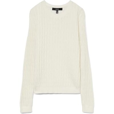 VERO MODA dam Vmflo Ls O-hals tröja Boo, Björk, XL VERO MODA dam Vmflo Ls O-hals tröja Boo, Björk, XL