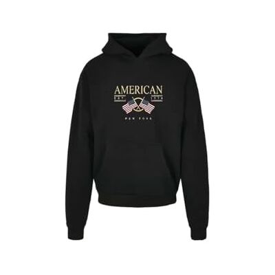 AMERICAN COLLEGE USA Tröja huvtröja blandad herr dam tröja, svart, M AMERICAN COLLEGE USA Tröja huvtröja blandad herr dam tröja, svart, M