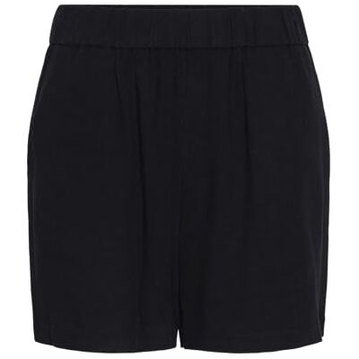 PIECES Pcvinsty Hw Linen Shorts Noos Linneshorts, svart, S PIECES Pcvinsty Hw Linen Shorts Noos Linneshorts, svart, S