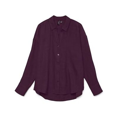 VERO MODA Vmmelaney Queeny Ls T-shirt WVN Noos, Vin, L dam, Vin, L VERO MODA Vmmelaney Queeny Ls T-shirt WVN Noos, Vin, L dam, Vin, L