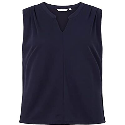 TOM TAILOR Damer Topp med axeldynor 1033079, 30025 Navy Midnight Blue, XS TOM TAILOR Damer Topp med axeldynor 1033079, 30025 Navy Midnight Blue, XS