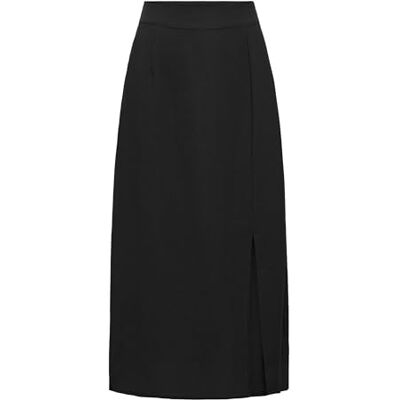 ONLY Onlnova Life Elite Piper Slit Skirt SOLI, svart, XS ONLY Onlnova Life Elite Piper Slit Skirt SOLI, svart, XS