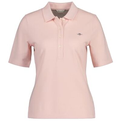 GANT Slim Shield Ss Pique pikétröja för damer, Rosa, XL GANT Slim Shield Ss Pique pikétröja för damer, Rosa, XL