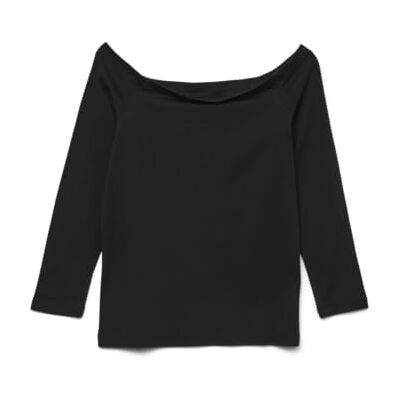 VERO MODA Vmpanda 7/8 off-shoulder top JRS Ga Noos, svart, S VERO MODA Vmpanda 7/8 off-shoulder top JRS Ga Noos, svart, S