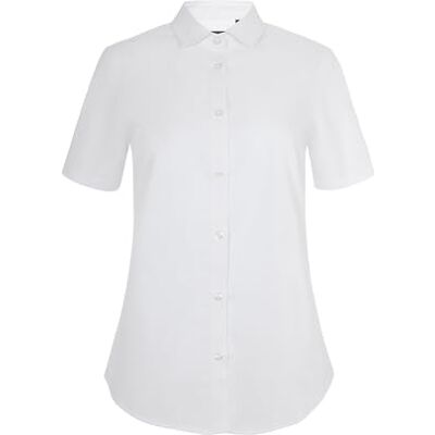 VELILLA 405018S kortärmad stretchig damskjorta, färg vit, storlek 2XL, Vit, XXL VELILLA 405018S kortärmad stretchig damskjorta, färg vit, storlek 2XL, Vit, XXL