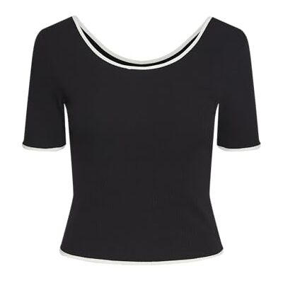 PIECES dam Pckhloe Ss Tee Bc T-shirt, Svart/detalj: cloud dansare bindning, S PIECES dam Pckhloe Ss Tee Bc T-shirt, Svart/detalj: cloud dansare bindning, S