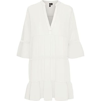 VERO MODA Kvinnors VMMILAN 3/4 kort klänning WVN klänning, snövit, XS, Snövit, XS VERO MODA Kvinnors VMMILAN 3/4 kort klänning WVN klänning, snövit, XS, Snövit, XS