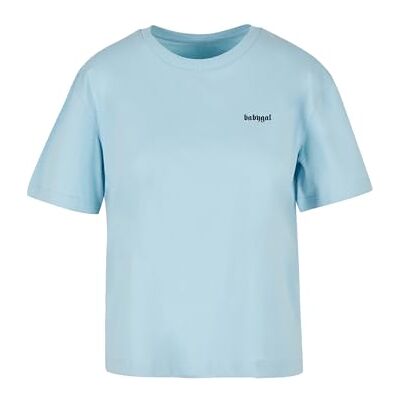 Tee dam-t-shirt, babygalge, t-shirt, avslappnad t-shirt med ryggtryck, normal passform, tryckt t-shirt, bomull, Oceanblue, 3XL Tee dam-t-shirt, babygalge, t-shirt, avslappnad t-shirt med ryggtryck, normal passform, tryckt t-shirt, bomull, Oceanblue, 3XL