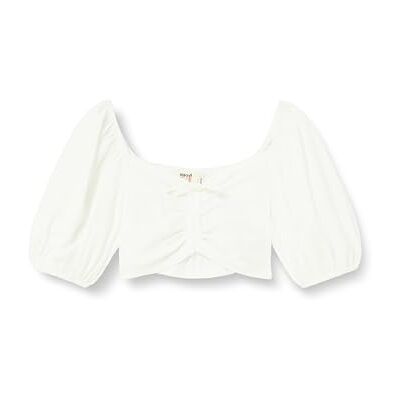 Koton Girls's Crop Short Puffärm främre skjorta blus, Vit (00), 9-10 År Koton Girls's Crop Short Puffärm främre skjorta blus, Vit (00), 9-10 År