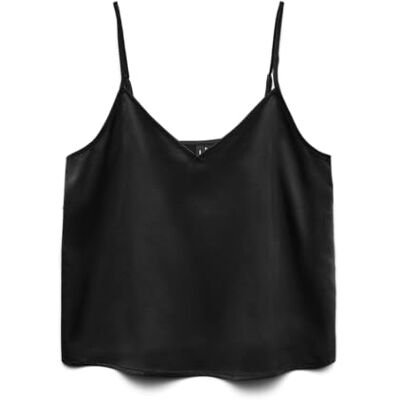 VERO MODA Vmmerle Singlet WVN Ga Noos, svart, XL VERO MODA Vmmerle Singlet WVN Ga Noos, svart, XL