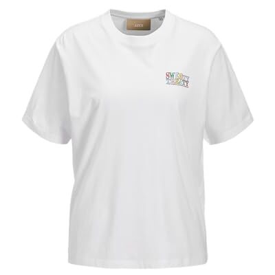 JACK & JONES Jxfriendly Loose Ss Tee Tg JRS, Ljus vit, XL JACK & JONES Jxfriendly Loose Ss Tee Tg JRS, Ljus vit, XL