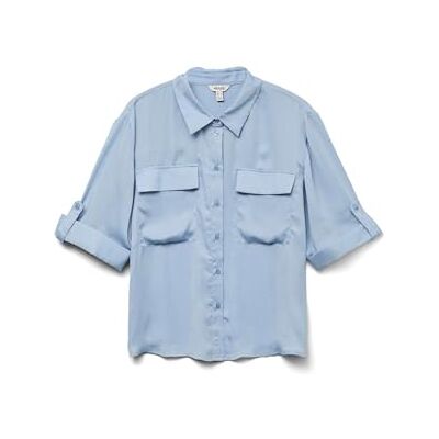 Vero moda aware Vmfabiana 3/4 skjorta VMA Noos, Dammblå, M Vero moda aware Vmfabiana 3/4 skjorta VMA Noos, Dammblå, M