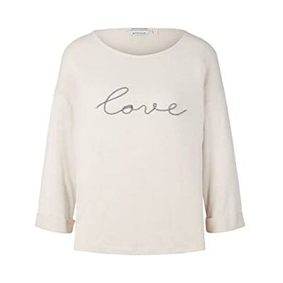 TOM TAILOR Damer T-shirt 1035465, 25955 Dusty Beige Melange, XL TOM TAILOR Damer T-shirt 1035465, 25955 Dusty Beige Melange, XL