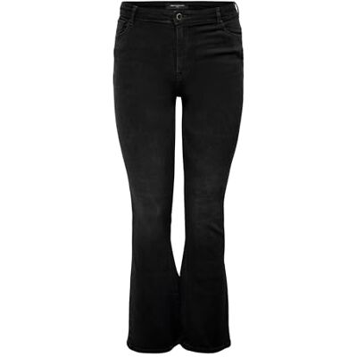 ONLY CARMAKOMA Dam CARSALLY HW Flared BJ165 NOOS jeans, svart, 54/32, svart, 54W x 32L ONLY CARMAKOMA Dam CARSALLY HW Flared BJ165 NOOS jeans, svart, 54/32, svart, 54W x 32L