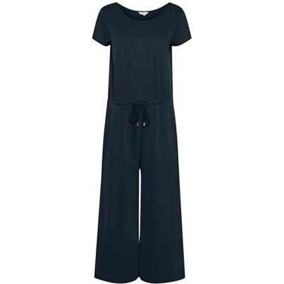 Part Two Kvinnors Jumpsuit kortärmad breda ben beskuren tröja rund hals, Mörk marinblå, XL Part Two Kvinnors Jumpsuit kortärmad breda ben beskuren tröja rund hals, Mörk marinblå, XL
