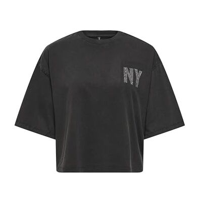 ONLY Onljos S/S O-Neck Shine Top Box JRS, svart, L ONLY Onljos S/S O-Neck Shine Top Box JRS, svart, L