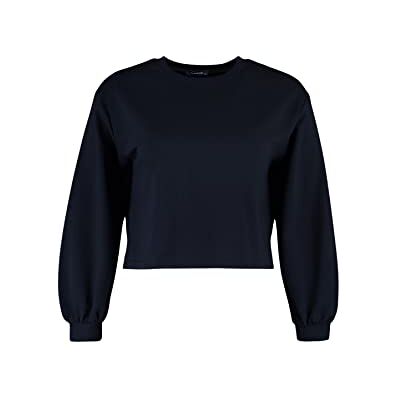 Trendyol damer raka långa ärmar normal tröja i plus storlek, svart, XXL/Stor Trendyol damer raka långa ärmar normal tröja i plus storlek, svart, XXL/Stor