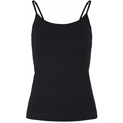 PIECES Dam Pcsymmi Rib Singlet Noos Bc topp, svart, L/XL PIECES Dam Pcsymmi Rib Singlet Noos Bc topp, svart, L/XL
