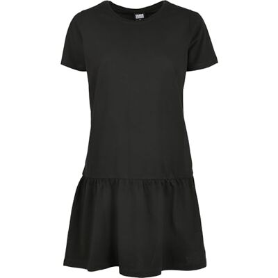 Urban Classics Dam klänning dam Valance teklänning, t-shirtklänning för kvinnor med volanang-ansats till kjoldelen finns i 3 färger, storlekar XS – 5XL Urban Classics Dam klänning dam Valance teklänning, t-shirtklänning för kvinnor med volanang-ansats till kjoldelen finns i 3 färger, storlekar XS – 5XL