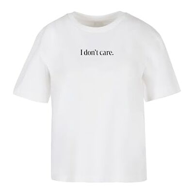 I Don´t Care Tee, Vit, 3XL plus size tall I Don´t Care Tee, Vit, 3XL plus size tall