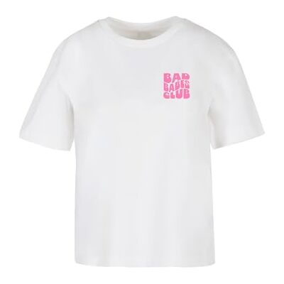 Dam-t-shirt, Bad Babes Club Tee, avslappnad t-shirt med tryck, överdimensionerad passform, bomull, storlekar XS – 5XL, Vit, 3XL Dam-t-shirt, Bad Babes Club Tee, avslappnad t-shirt med tryck, överdimensionerad passform, bomull, storlekar XS – 5XL, Vit, 3XL