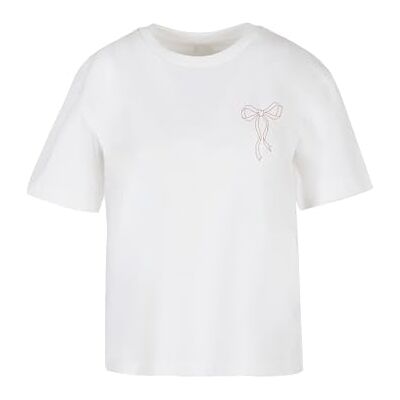 Bow Oneliner Tee, Vit, XXL plus size tall Bow Oneliner Tee, Vit, XXL plus size tall