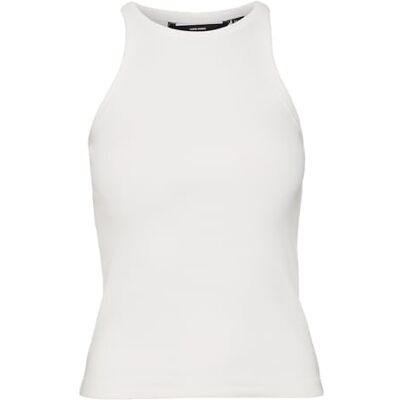 VERO MODA VMCHLOE kort tank topp JRS NOOS, Snövit, S VERO MODA VMCHLOE kort tank topp JRS NOOS, Snövit, S