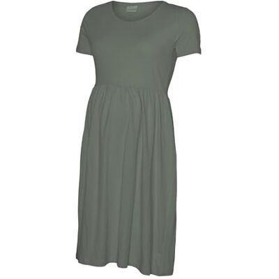 Mama.licious Mlmia Ss JRS Abk Skater Dress Noos, agave grön, L Mama.licious Mlmia Ss JRS Abk Skater Dress Noos, agave grön, L