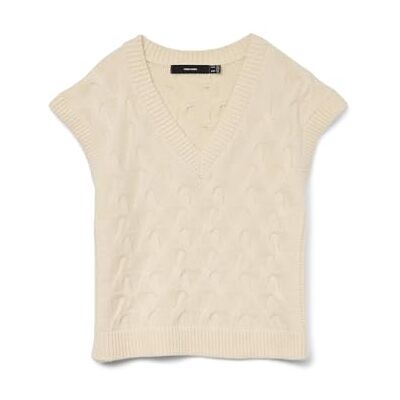VERO MODA Vmpiper Sl V-hals väst Boo, Björk, XL VERO MODA Vmpiper Sl V-hals väst Boo, Björk, XL