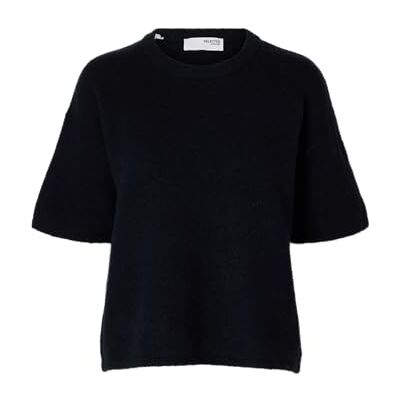 SELECTED FEMME T-shirt för kvinnor, Mörk safir/detalj: melerad, M SELECTED FEMME T-shirt för kvinnor, Mörk safir/detalj: melerad, M