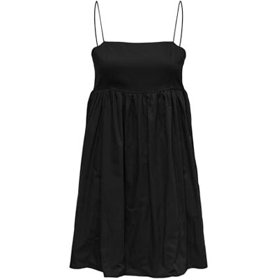 ONLY Onldinna Life Strap Short Dress WVN, svart, XS ONLY Onldinna Life Strap Short Dress WVN, svart, XS
