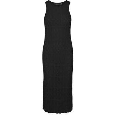 VERO MODA dam Vmfabienne Sl O-Neck Calf Dress Noos midiklänning, svart, M VERO MODA dam Vmfabienne Sl O-Neck Calf Dress Noos midiklänning, svart, M