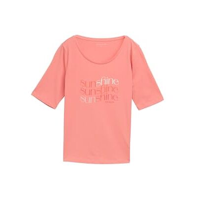 TOM TAILOR dam-t-shirt med tryck, 14980 – rosenträ rosa, XXL TOM TAILOR dam-t-shirt med tryck, 14980 – rosenträ rosa, XXL